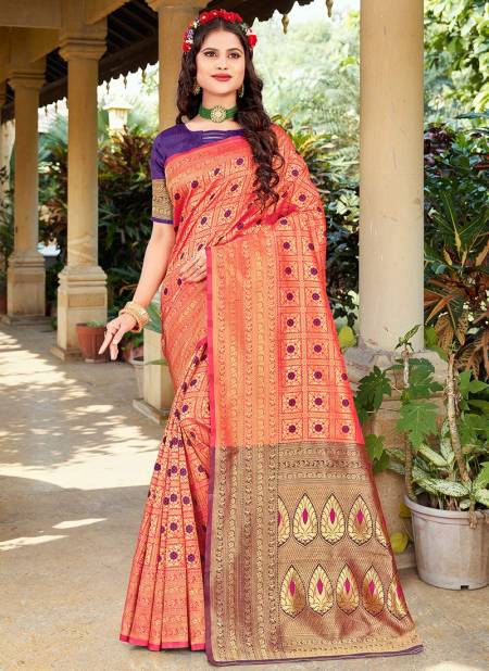 1008 Santraj New Fancy Wear Designer Heavy Silk Saree Collection 1008-Gajjari